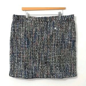 Lea & Viola multi color tweed skirt Size XL